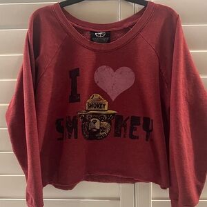 Recycled Karma Red I Love Smokey Sweatshirt